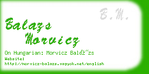 balazs morvicz business card